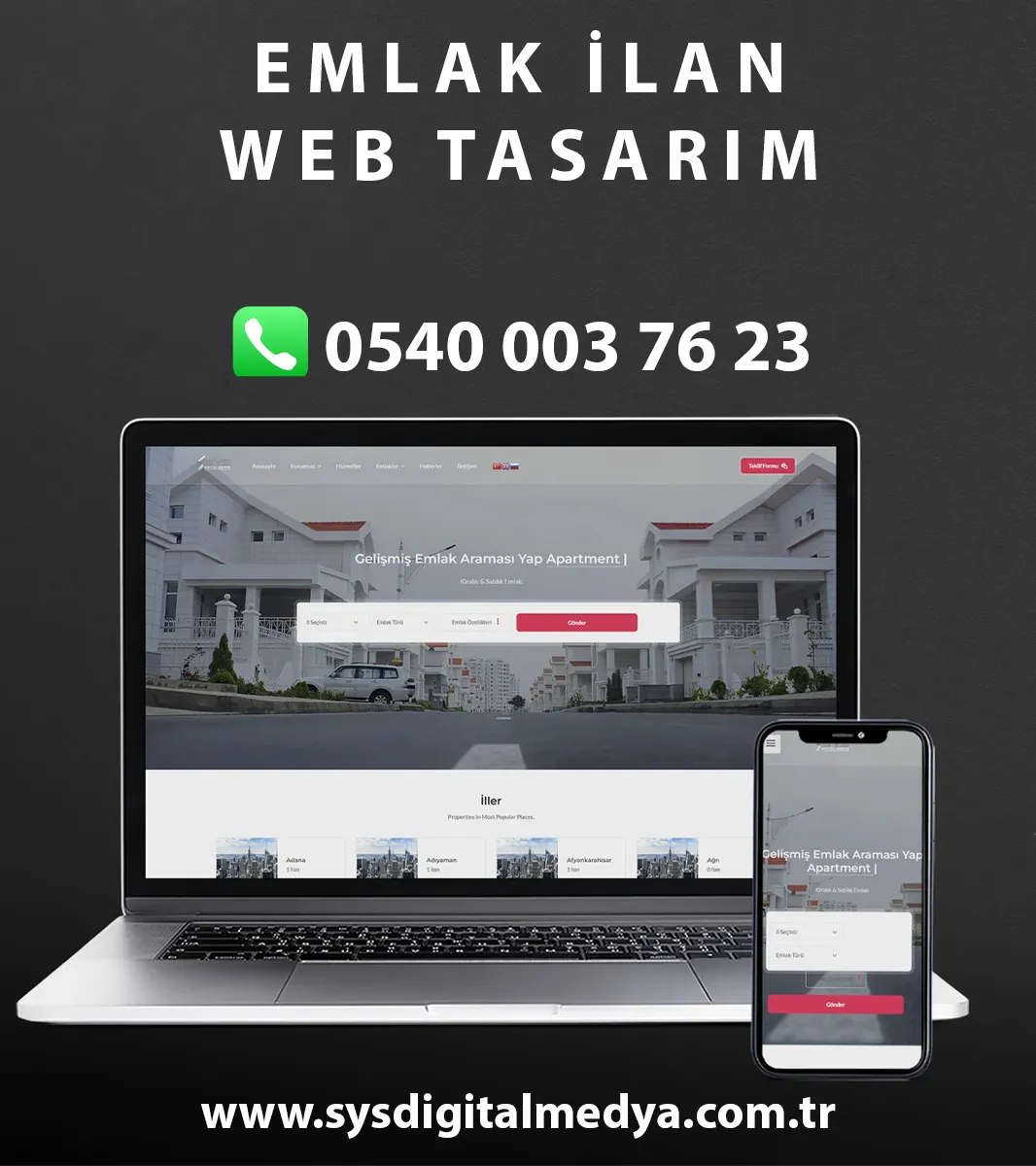 Emlak İlan Web Tasarım - Emlakv1