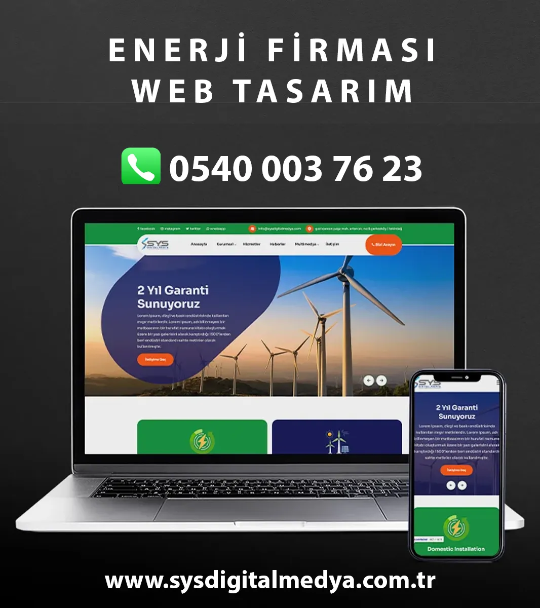 Enerji Firması Web Tasarım - Tema11