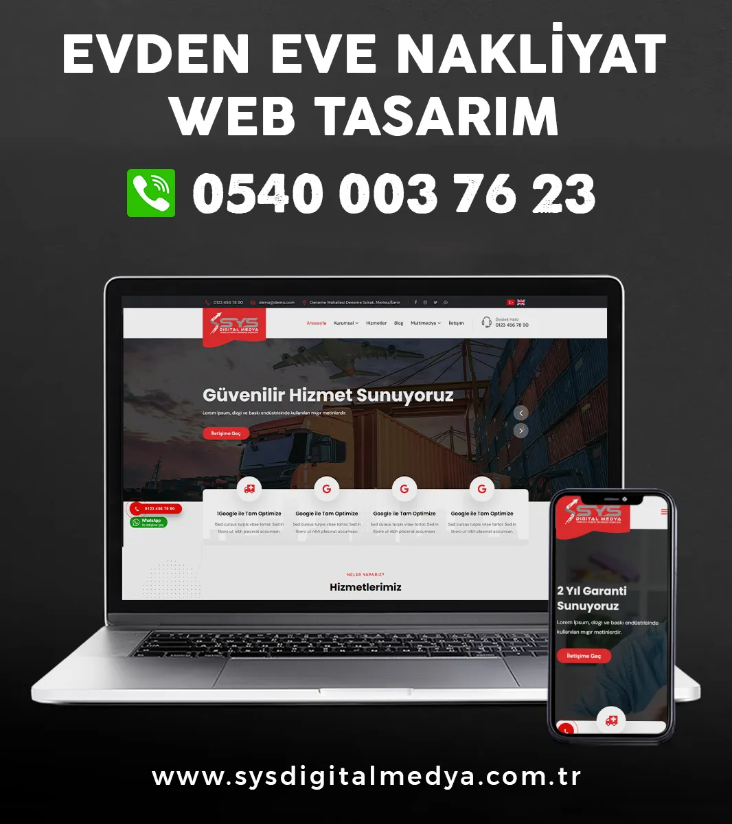 Evden Eve Nakliyat Web Tasarım - Tema36