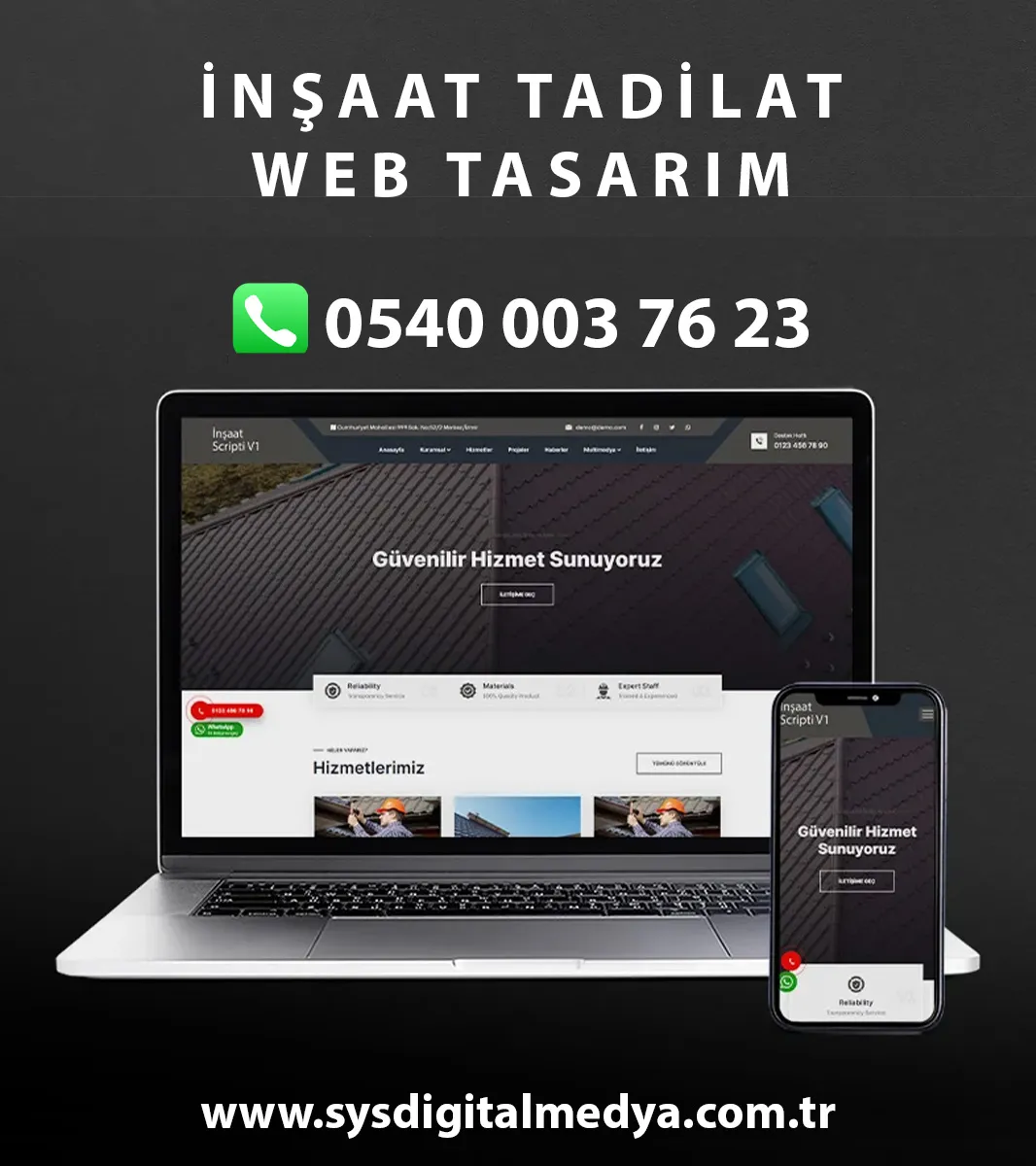 İnşaat & Tadilat Firması Web Tasarım - İnşaatv1