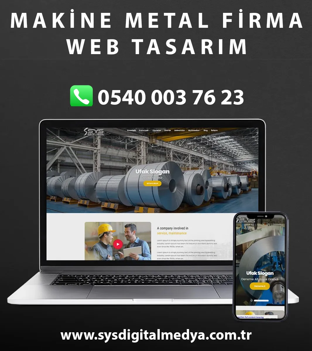 Makine & Metal Firması Web Tasarım Tema23