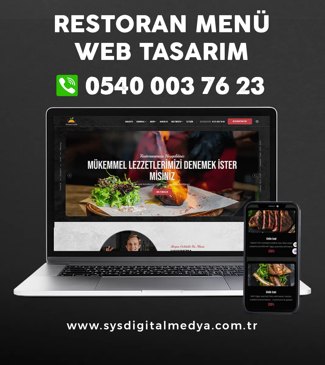 Restoran Menüsü Web Tasarım - Tema37