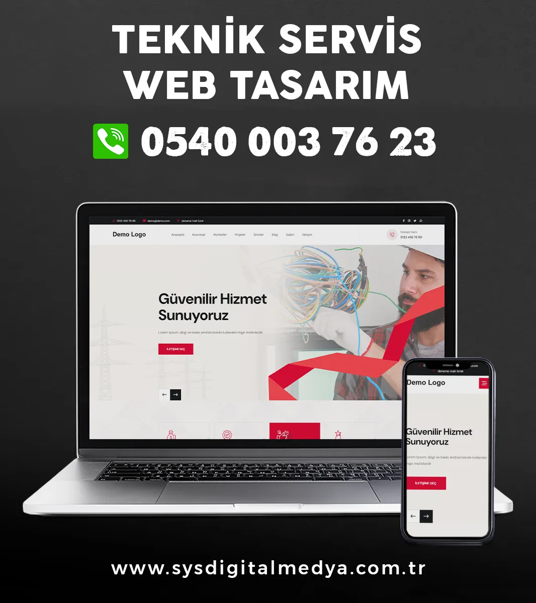 Teknik Servis Firması Web Tasarım - Tema29