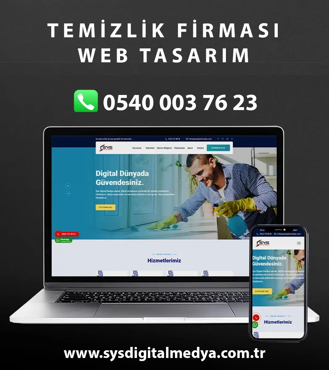 Temizlik Firması Web Tasarım - Temizlikv1